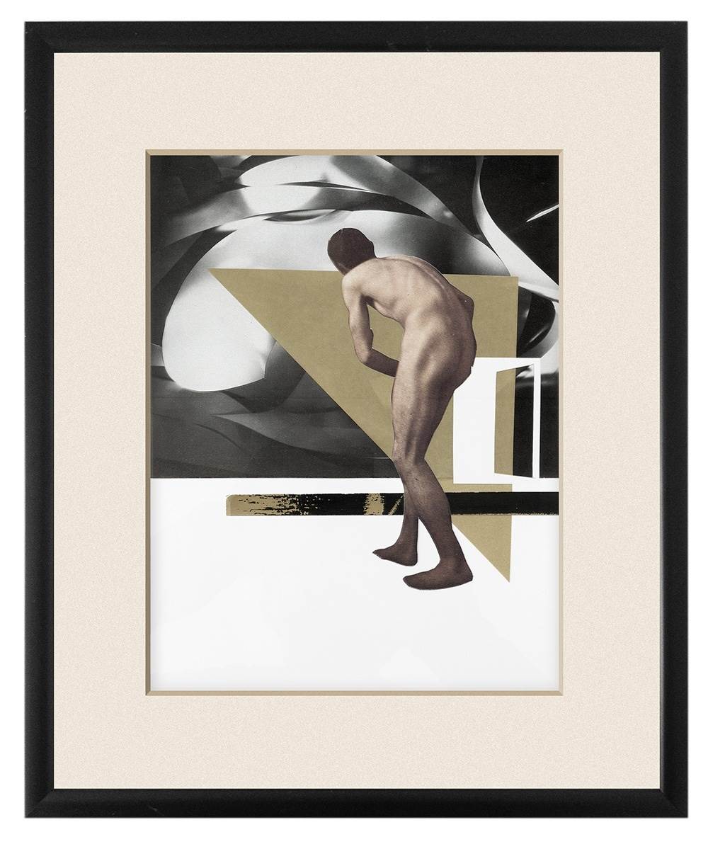 "He walks in ruins", original Abstract Collage Drawing and Illustration by Nuno Moreira